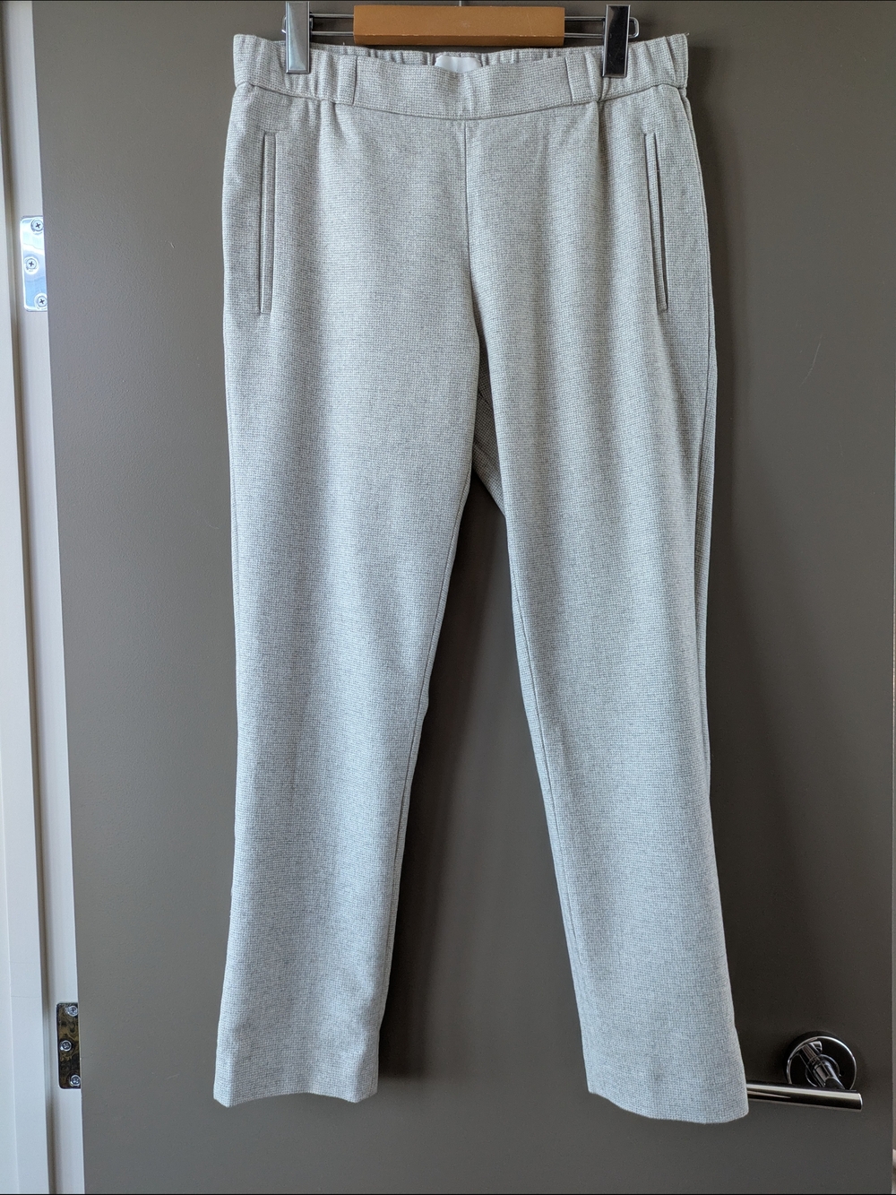 Wilfred Aritzia Wool Cashmere Slim Ankle Pants Oatmeal Cream Size 8